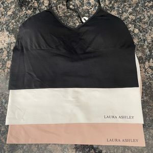Laura Ashley Longline Bra, Cropped Tops (3 Pack)
